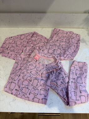 Jenni Lavender Pink Cat Print Pajama Set